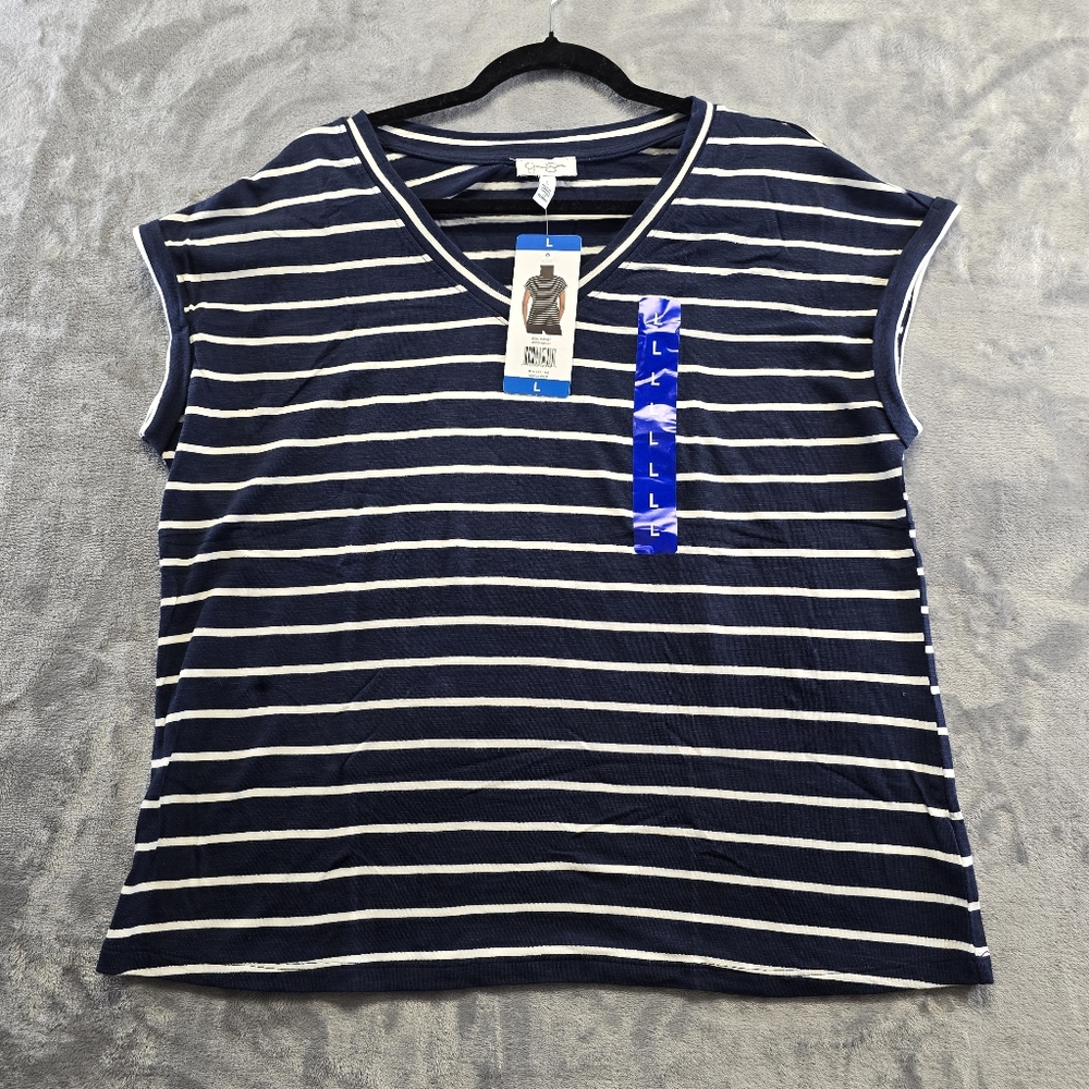 Jessica Simpson Womens Knit Top Size-L Color-Mood Indigo